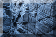 The scored walls of the gorge